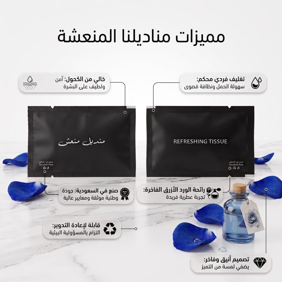 مناديل منعشة مناديل معطرة هيوج