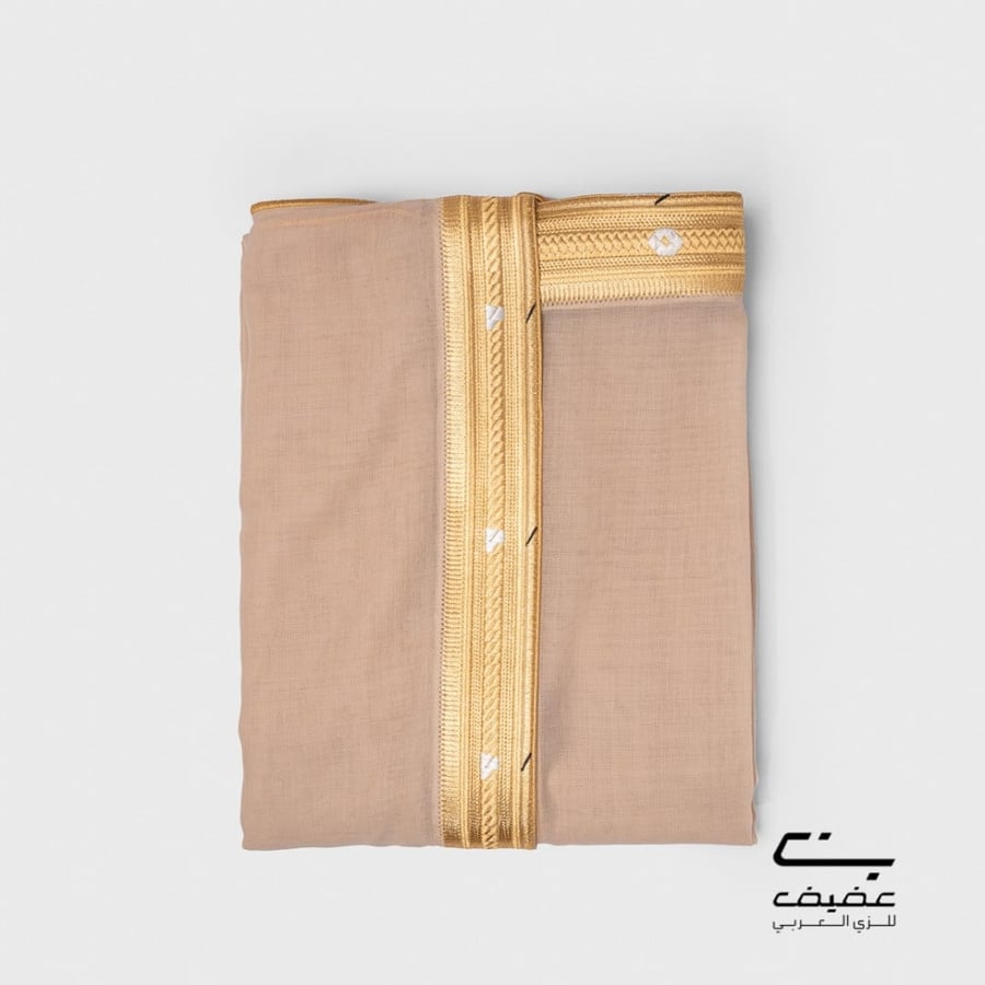 مشلح الفخامة بيج ذهبي