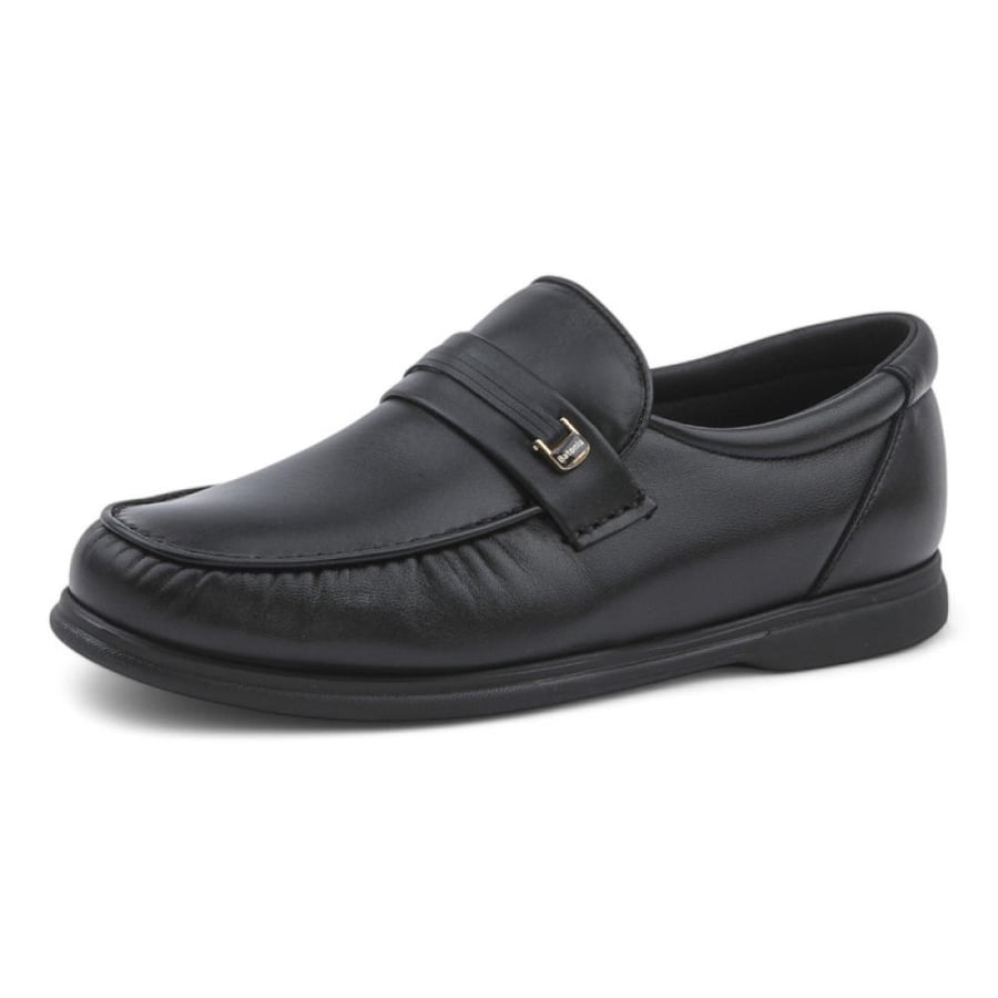 Men's lightweight comfortable genuine leather formal shoes - black