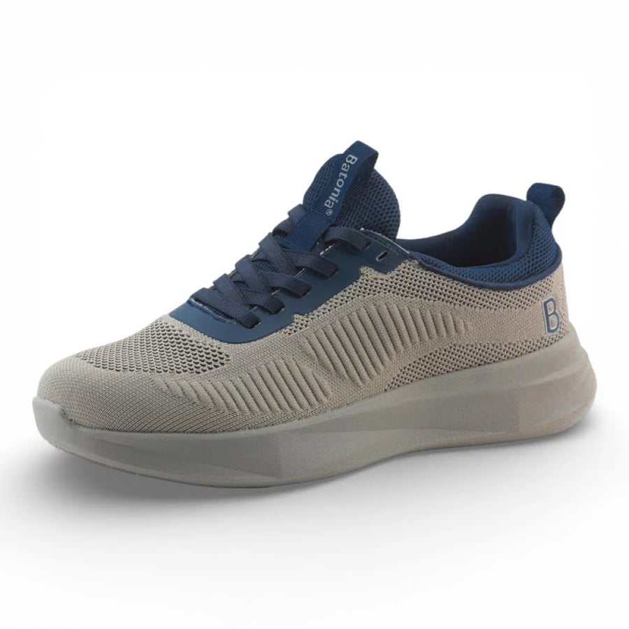Batonia Men Athletic Shoes - Beige and Blue