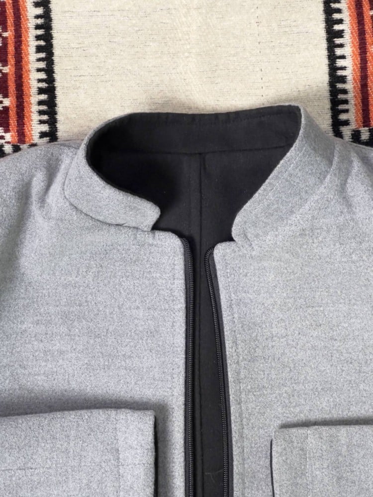 Double face jacket gray_black