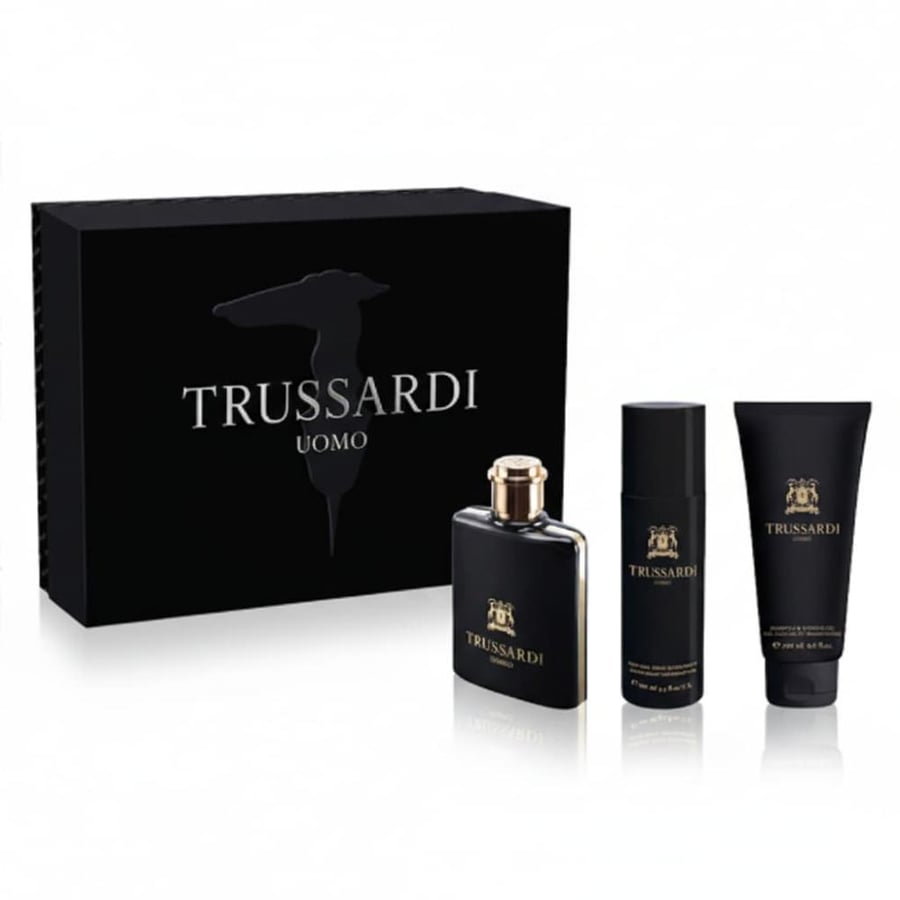 طقم عطر تروساردي اومو اودي تواليت 100مل-ديودرنت 100مل-شور جل 200مل