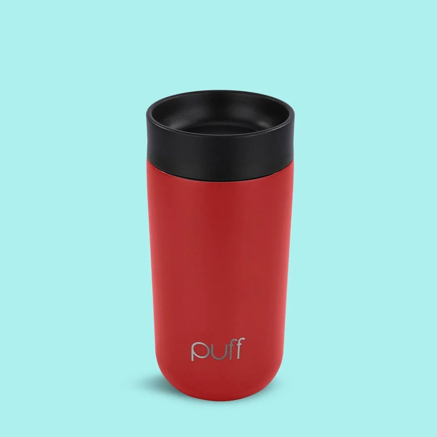 قارورة حافظة قهوة بف لون تشيري مطفي 450 مل PUFF