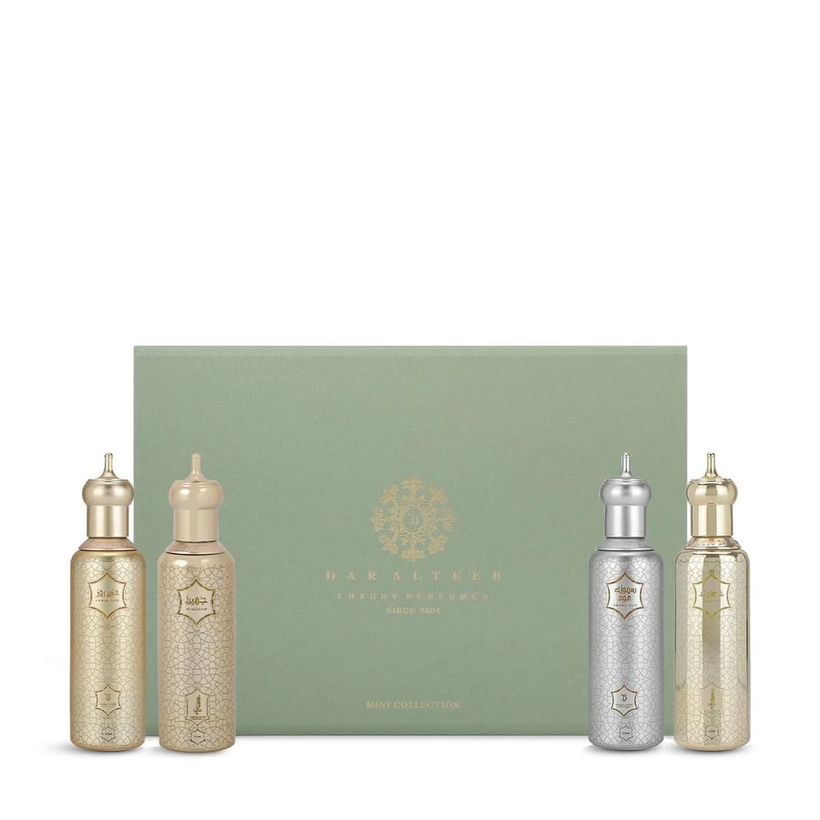 دار الطيب للعطور مجموعة ارابيسك الصغيرة - 4 حبات - اخضر