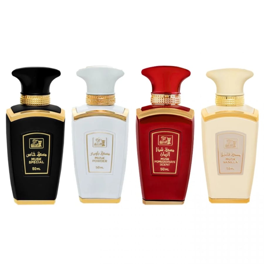 مجموعة المسك 4 أصناف عطور مسك 50 مل لكل عطر الدخيل للعود
