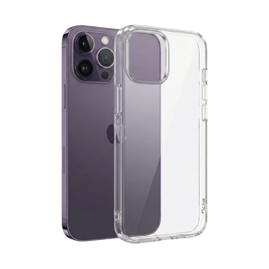 كفر Link Slim شفاف بأزرار – iPhone 14 Pro Max