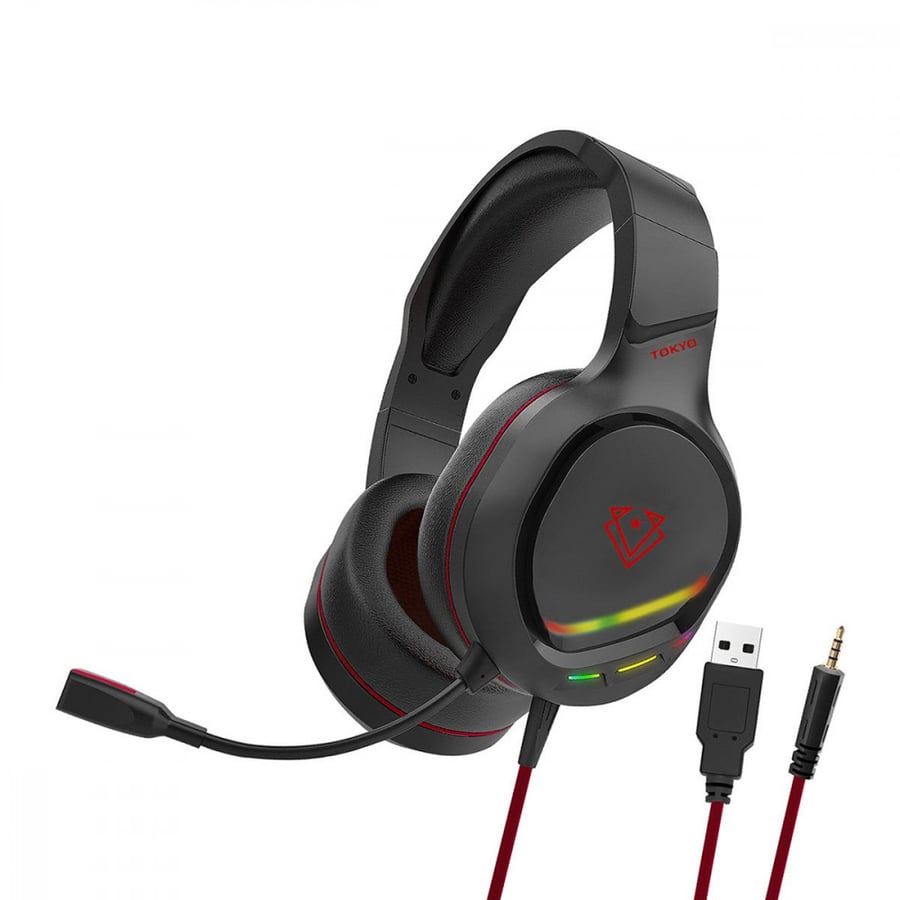 Vertux Tokyo Gaming Headset Red