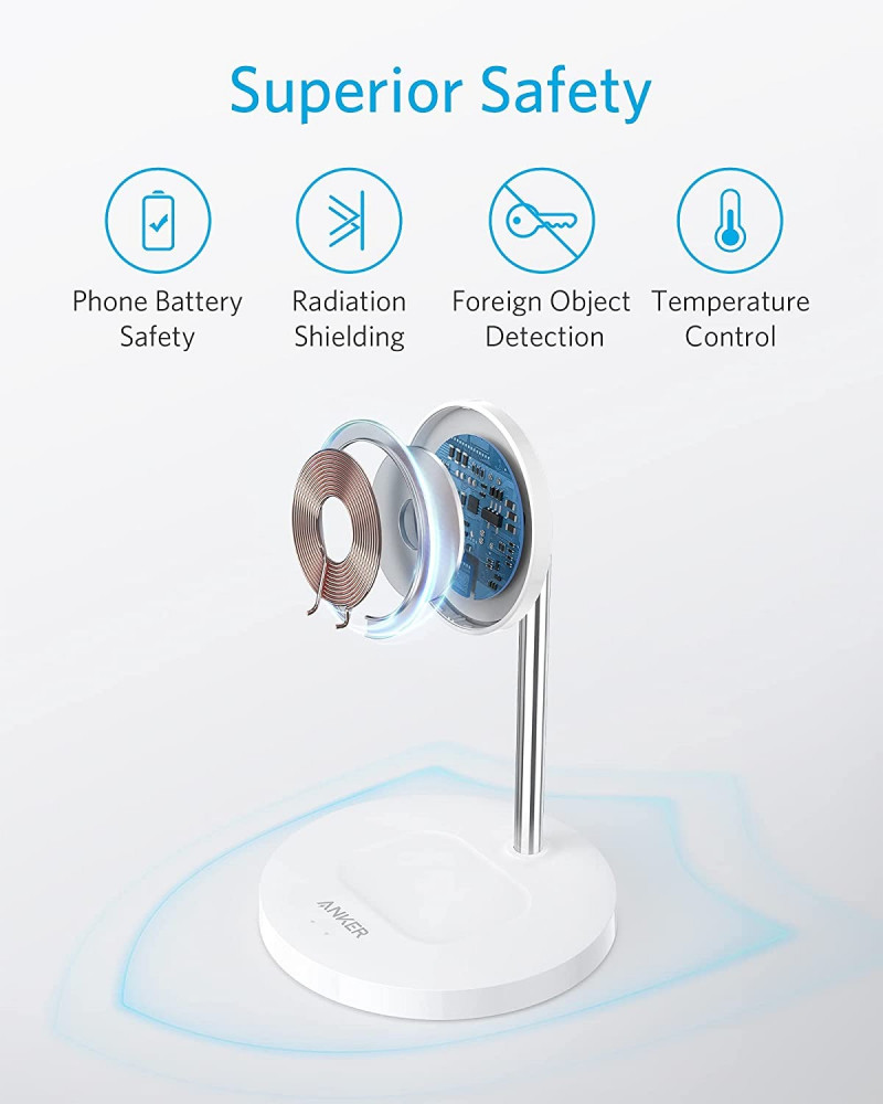 Anker Wireless Charging Stand PowerWave 2 in 1 Magnetic Stand Lite