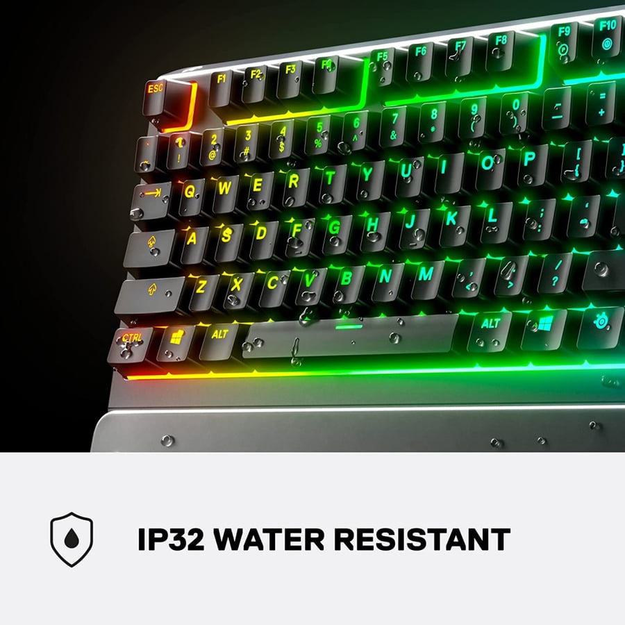 SteelSeries Apex 3 TKL RGB Gaming Keyboard Tenkeyless Compact