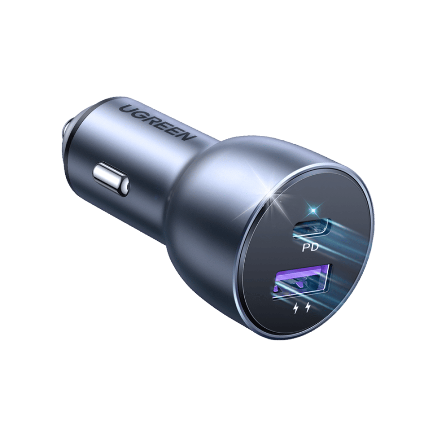 شاحن سيارة يوجرين  مخرج PD ومخرج  USB بقوة 52 واط