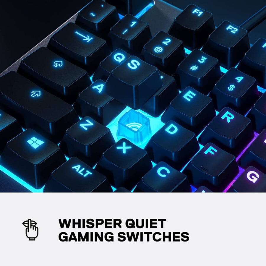 SteelSeries Apex 3 TKL RGB Gaming Keyboard Tenkeyless Compact