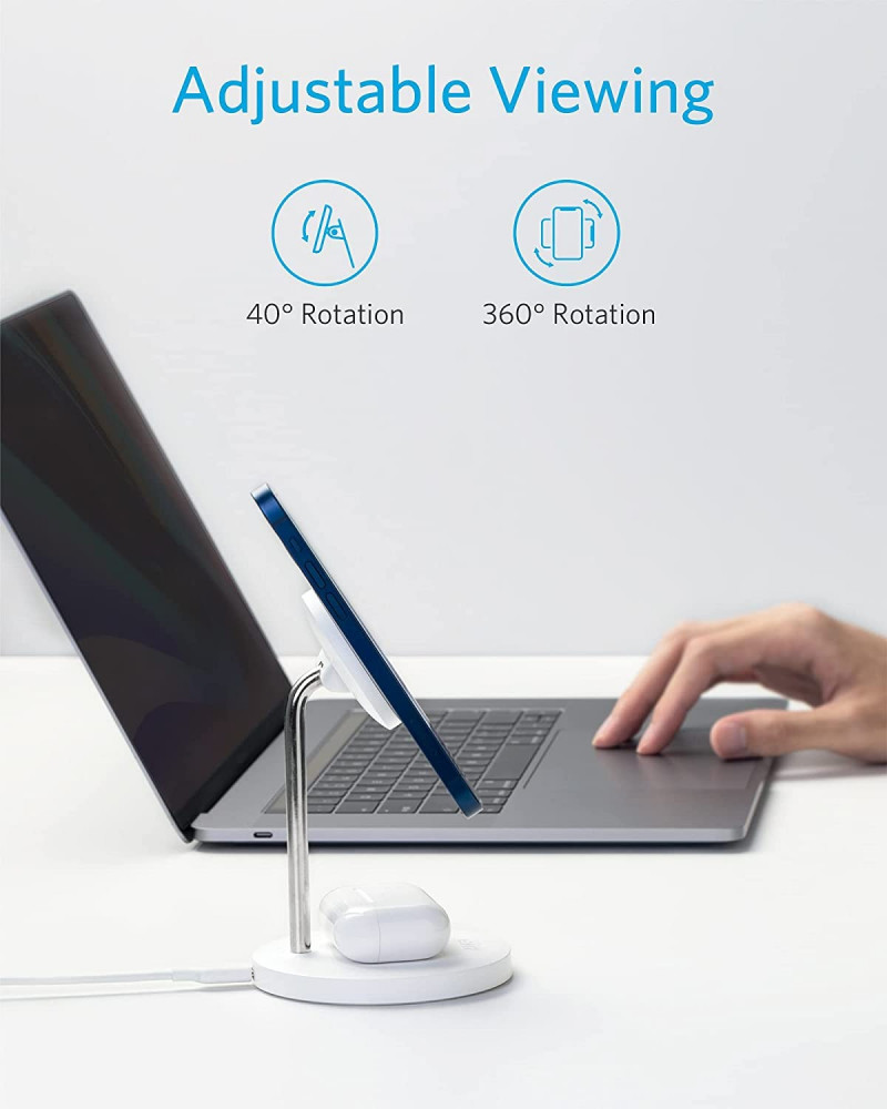 Anker Wireless Charging Stand PowerWave 2 in 1 Magnetic Stand Lite