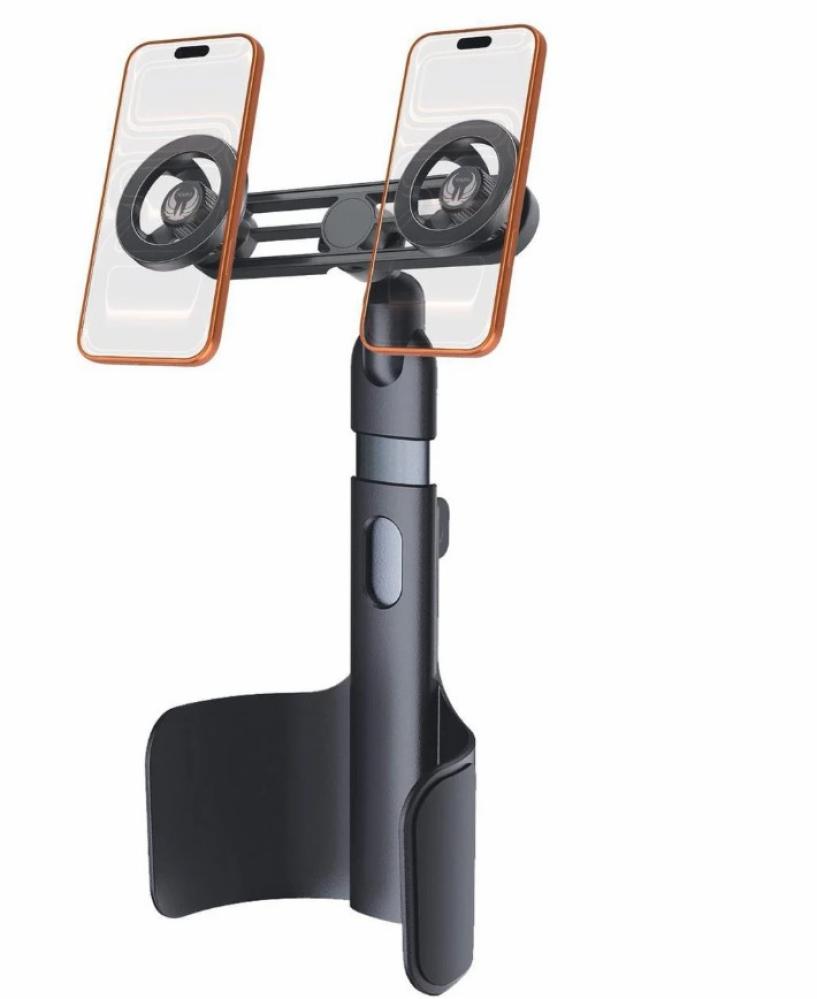 Yuvo 2-in-1 phone holder, MagSafe with cup holder, car mount - Y4936