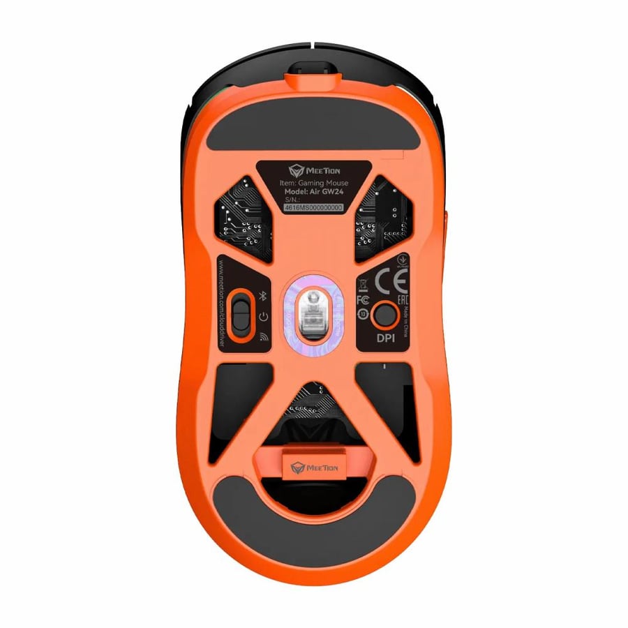 وصل حديثاً ماوس جيمنج MEETION Air GW24 ثلاث اوضاع اتصال ( بلوتوث + 2.4G + سلكي ) مع إضاءة RGB