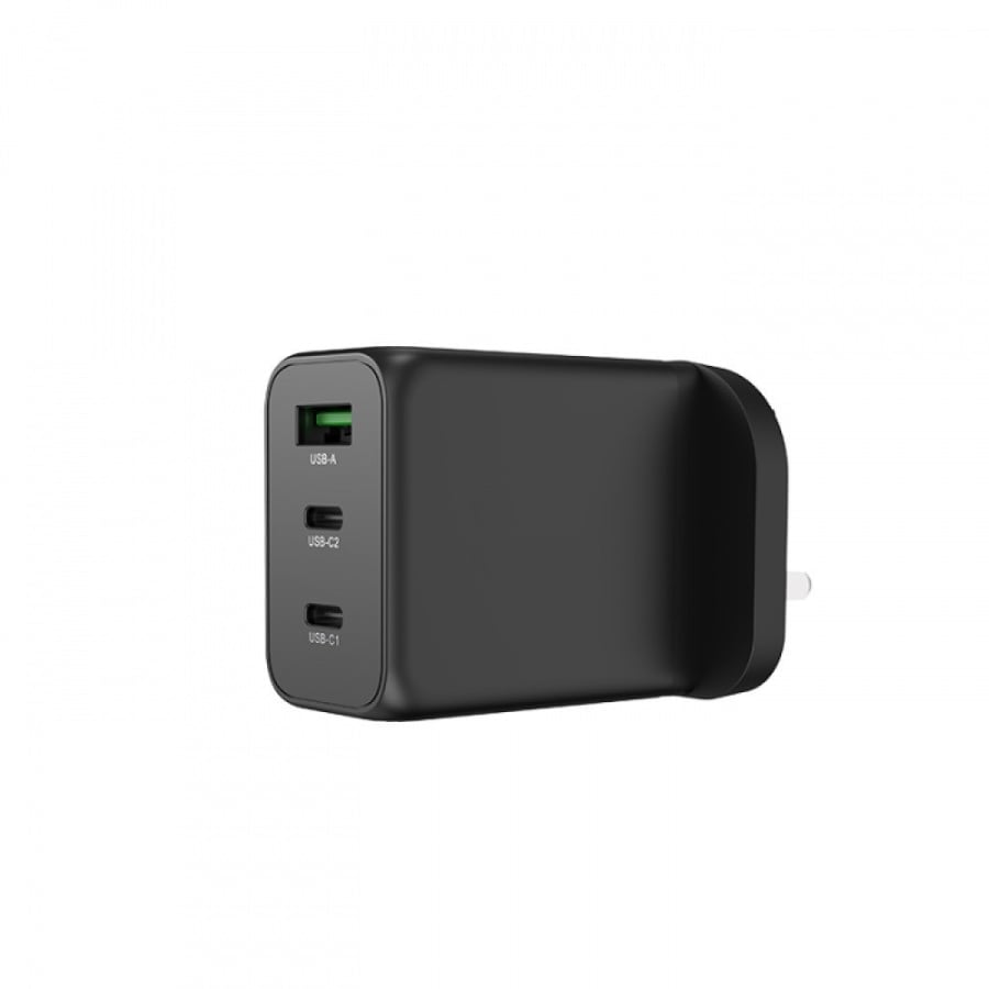 شاحن جداري ليفوري 65 واط منفذين USB-C ومنفذ USB-A
