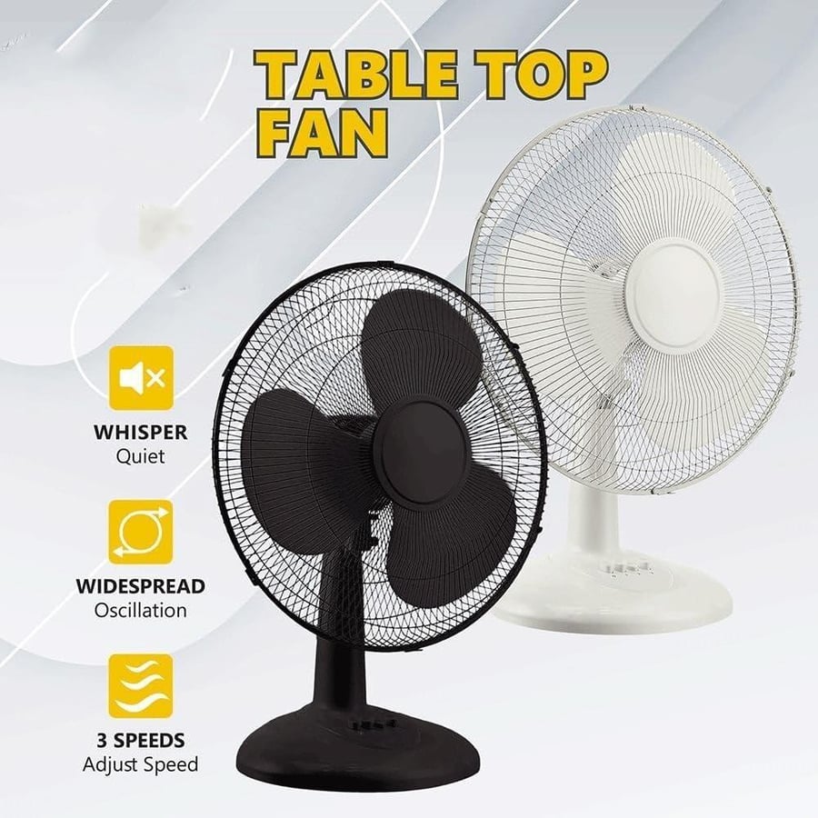 مروحة طاولة DENX هادئة بثلاث سرعات مع خاصية الدوران – موديل DX2546