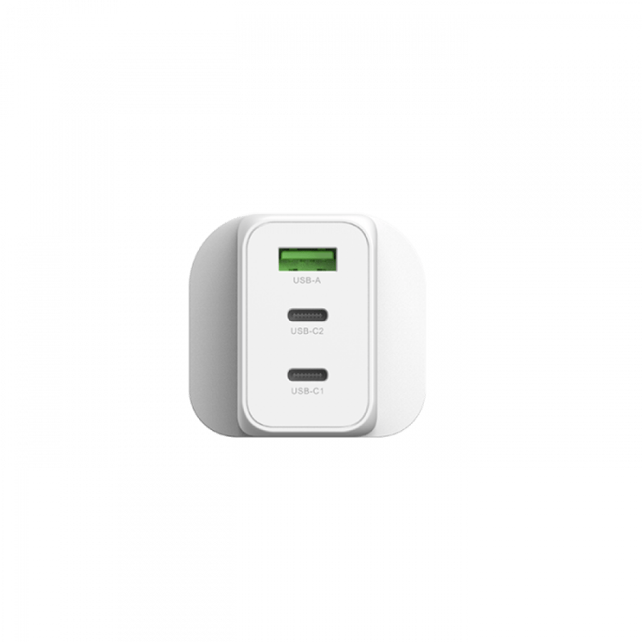 شاحن جداري ليفوري 65 واط منفذين USB-C ومنفذ USB-A