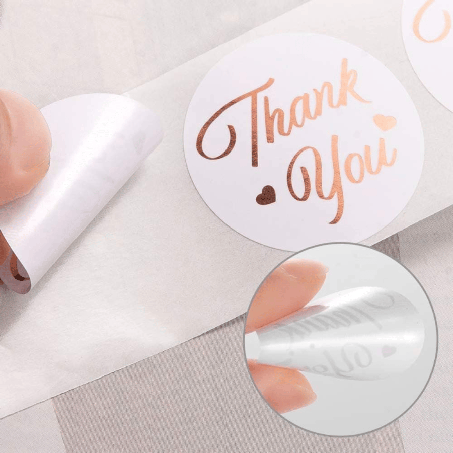 ستيكر  بلاستيك 3 - 6 سم plastic sticker