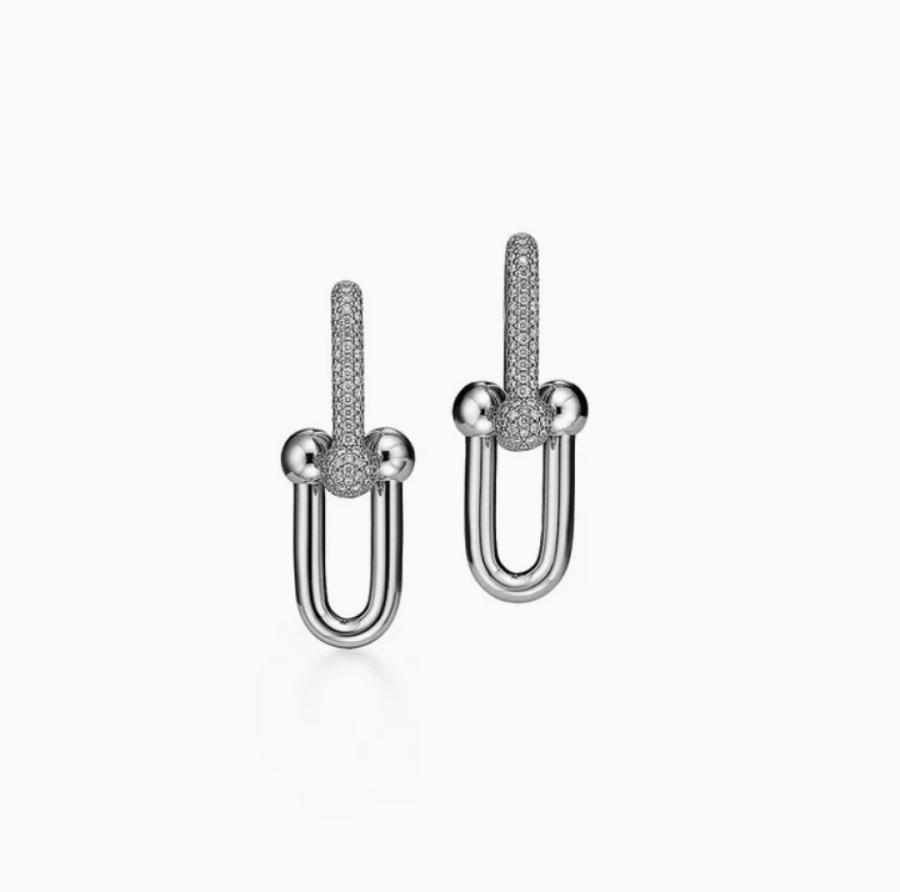 Tiffany | Link earrings with diamonds