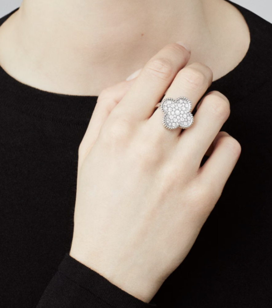 VCA | Magicj alhambra ring , Full diamonds