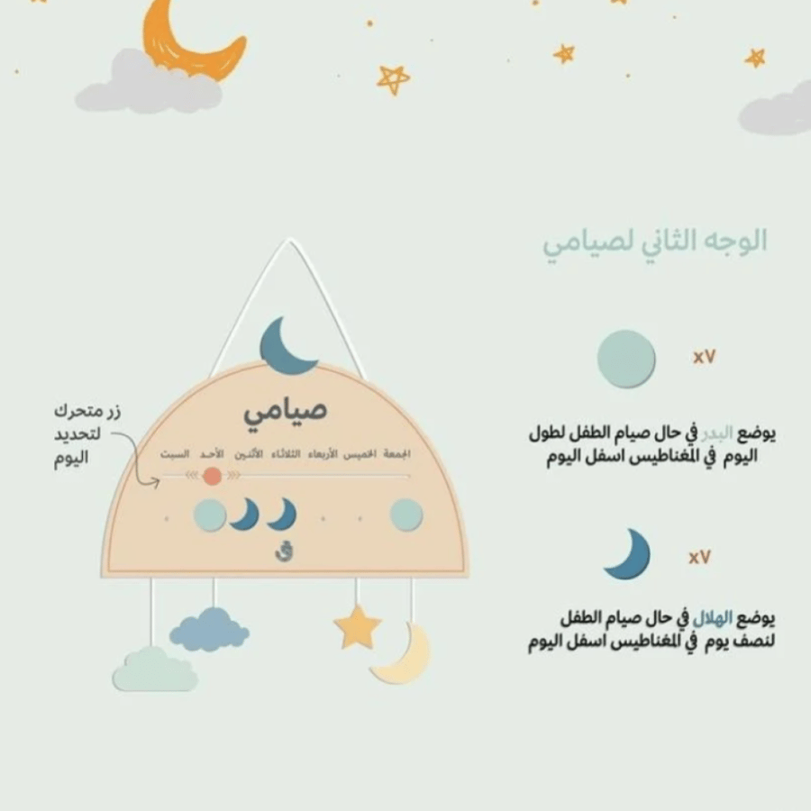 لوحة الصلاة والصيام الخشبية