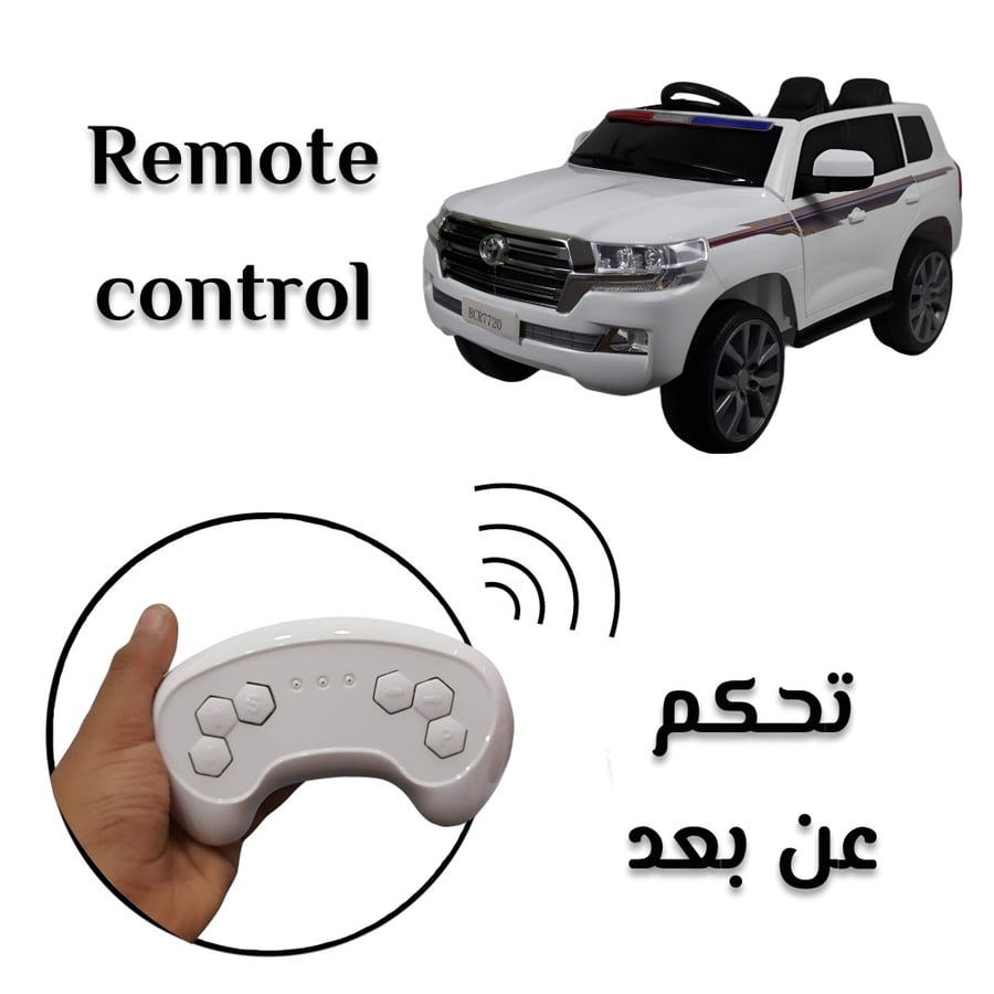 سيارة أطفال كهربائية جيب لاندكروزر بتحكم عن بعد برموت كونترول