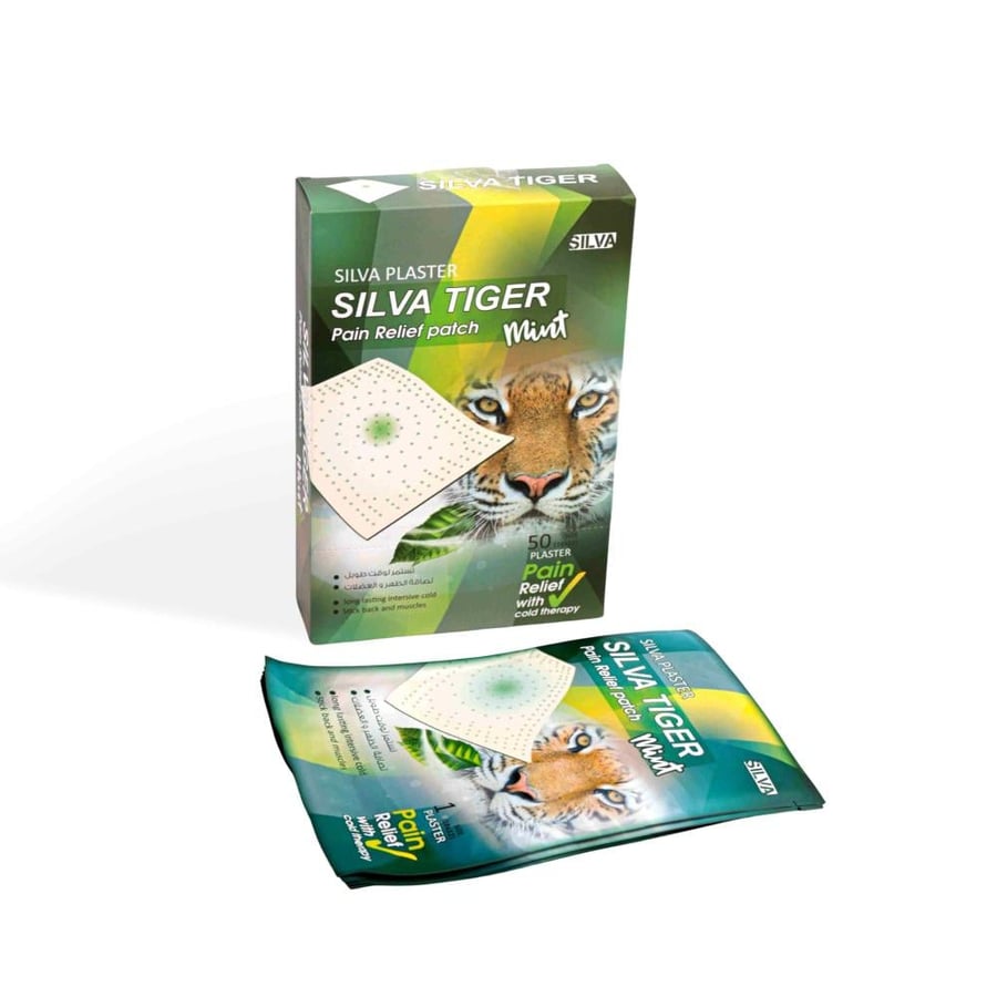 لصقة ظهر SILVA TIGER PLASTER MINT Back and muscle patch 12X18 CM