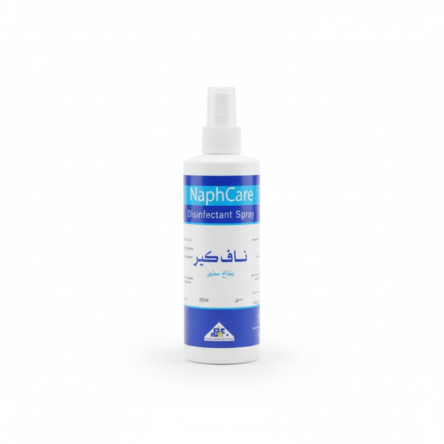 Naf Care spray disinfectant strong for surfaces and items 70% isopropyl alcohol 250 ml