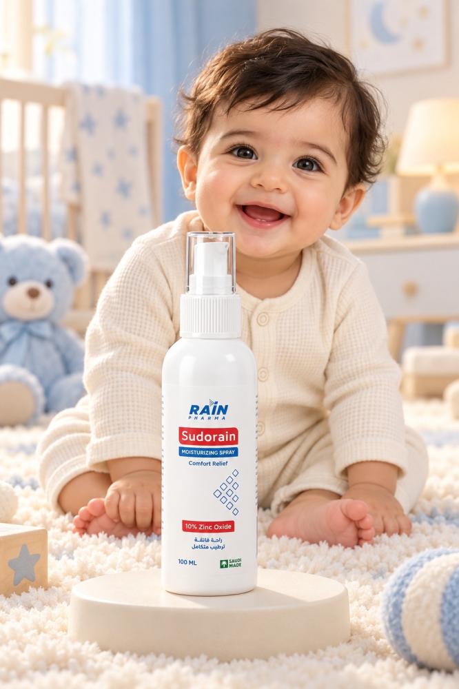 سودورين بخاخ  بأكسيد الزنك 10% للعناية بالبشرة ومنطقة الحفاضات 100 مل – Sudorain Moisturizing Spray