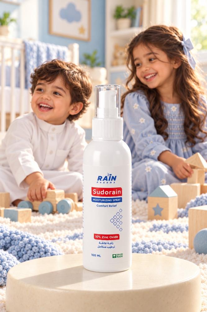 سودورين بخاخ  بأكسيد الزنك 10% للعناية بالبشرة ومنطقة الحفاضات 100 مل – Sudorain Moisturizing Spray