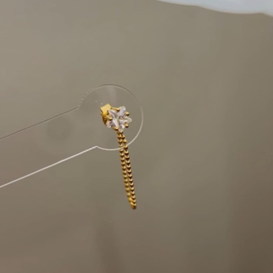 Gold star deop earrings