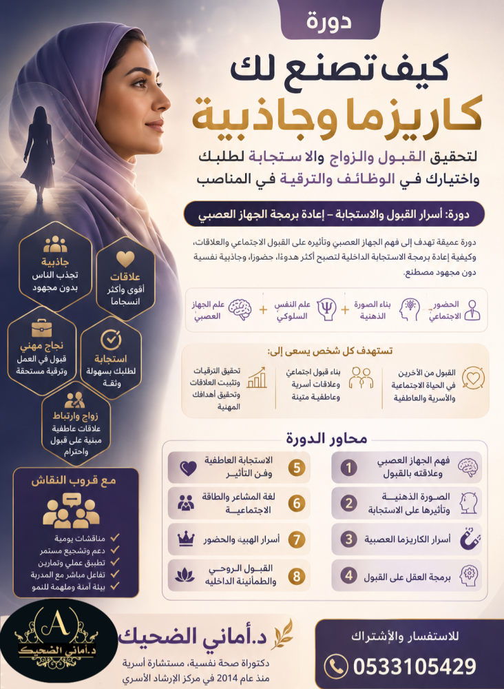 صناعة الكاريزما وبرمجة الجهاز العصبي لتحقيق الطلب