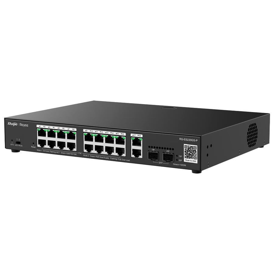 سويتش روجي راي 16 منفذ جيجابت RG-ES220GS-P