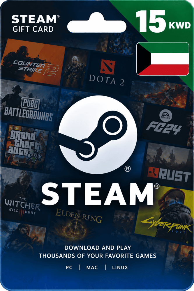 بطاقة ستيم الرقمية 15 KWD للمتجر الكويتي