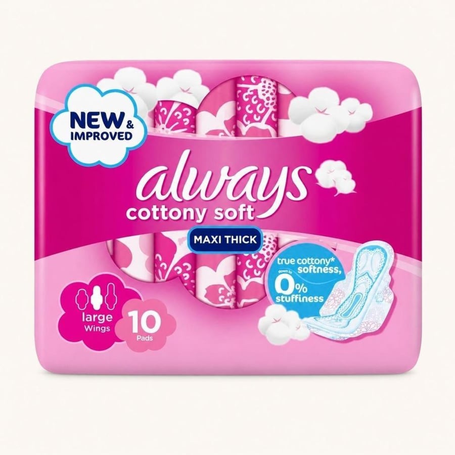 Always Sensitive Large Wings 10 Diapers