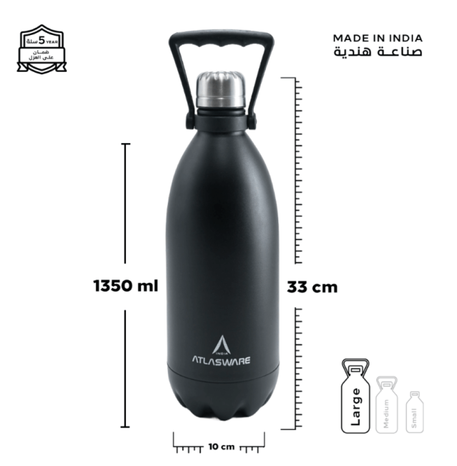 Atlas Wear water bottle 1350 ml black