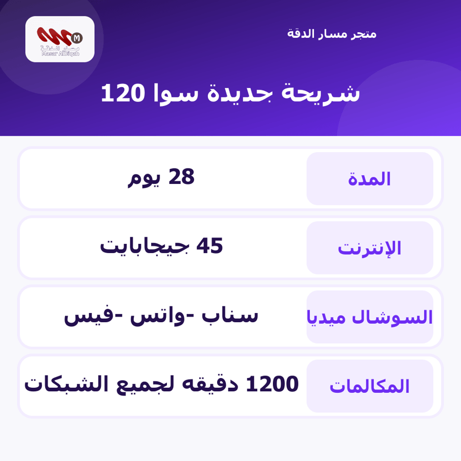 شريحة جديدة سوا 120