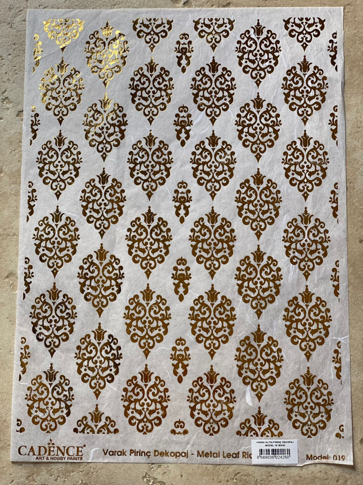 ورق أرز ميتالك مذهب