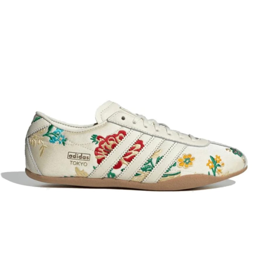 Adidas Tokyo Floral Embroidery Sneakers - Cream White