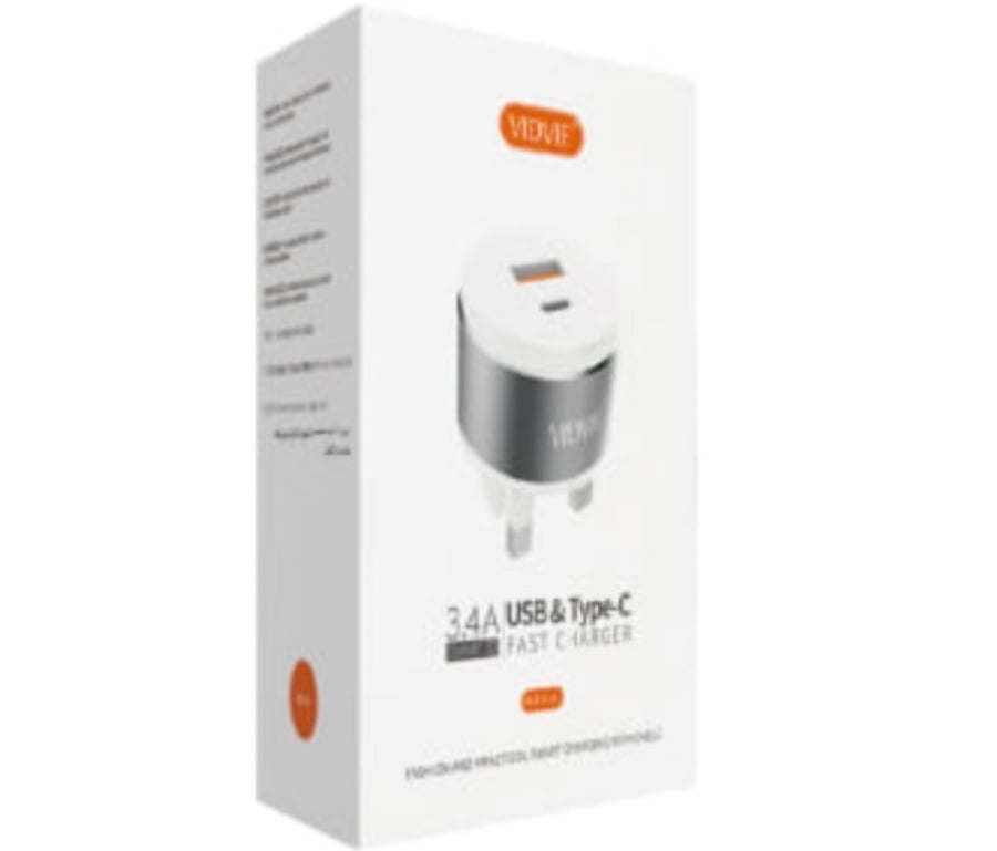رأس شاحن 3.4 USB and  Type C