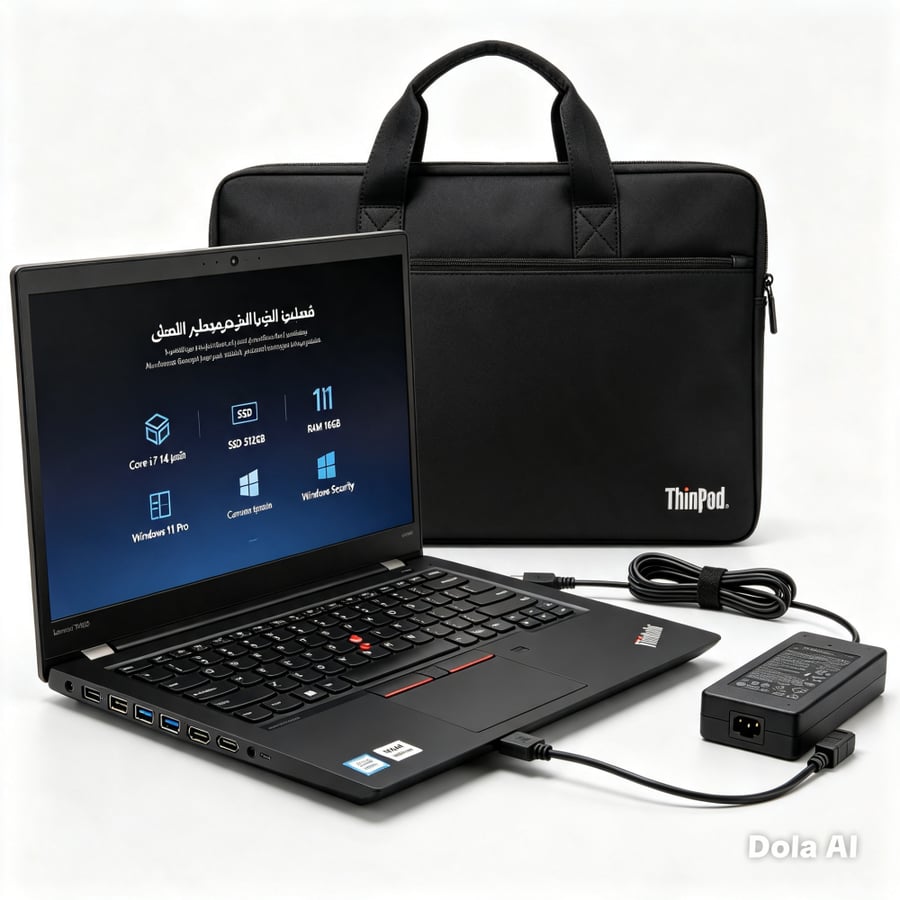جهاز لابتوب ارامكو مستخدم لينوفو Laptop Lenovo _512ssd_RM16 cor itel i7 )T480s