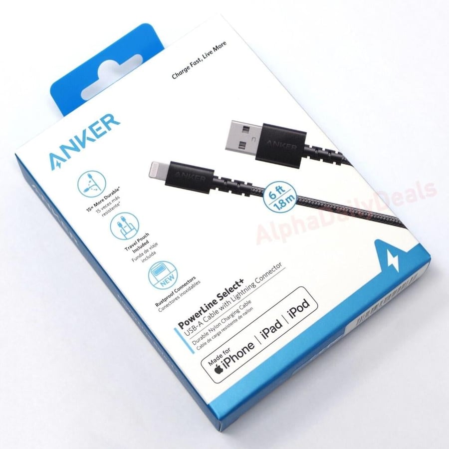 iPhone cable Uspie Anker 1 meter black two-year warranty