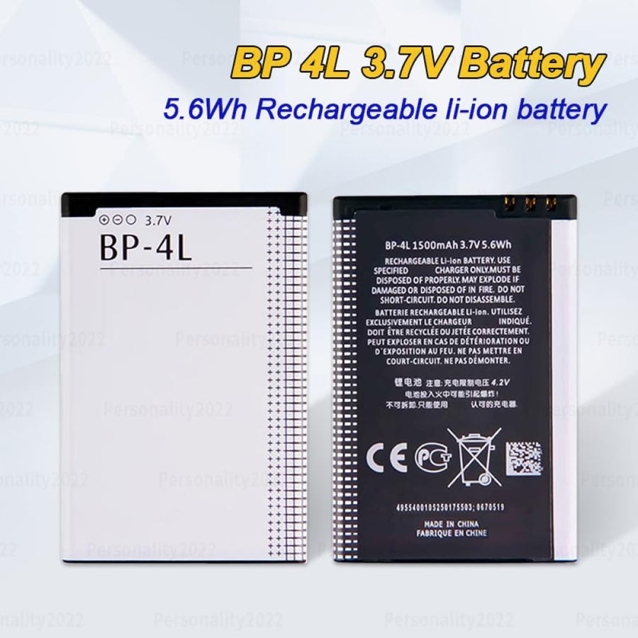 بطارية نوكيا N71 موديل متوافقة مع BP_4L • Nokia E71 / E72 / E73 / E61i / E63 / E52 / E55 / E90 • Nokia N97 • Nokia 6650 / 6760 / 6790 • Nokia N810