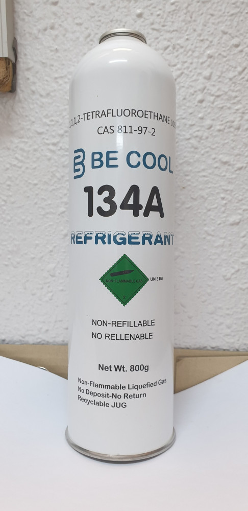 FREON GAS R-134A CAN 800 GRAM BE COOL No 01360AA علبة فريون امريكي سعة