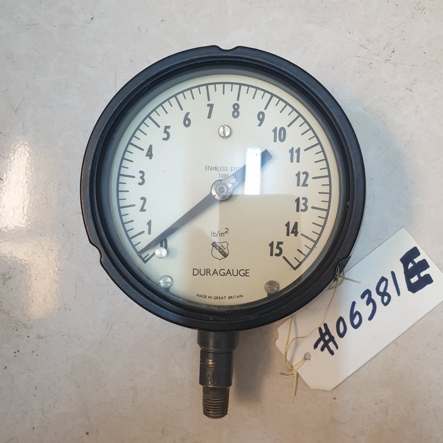 PRESSURE GAUGE 0-15 LB IN  INCH DIA No 06381E   ساعة ضغط فريون