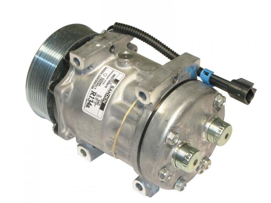 #10716C كمبروسر مكيف ساندن صيني 12فولت 8 خط ربط خلفي او رنج  COMPRESSOR SD7H15