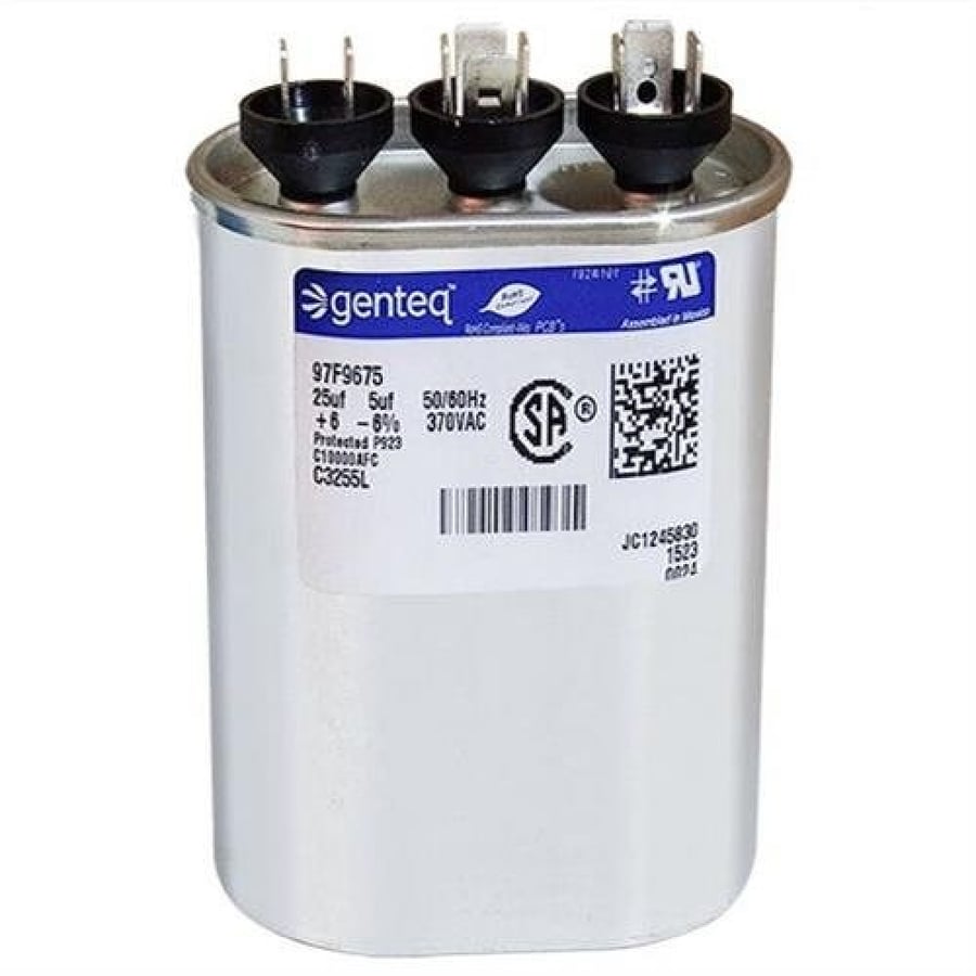 RUNNING CAPACITOR 25-5UF 370V OVAL No 04849 رن كباسيتور 25-5 يواف 370ف