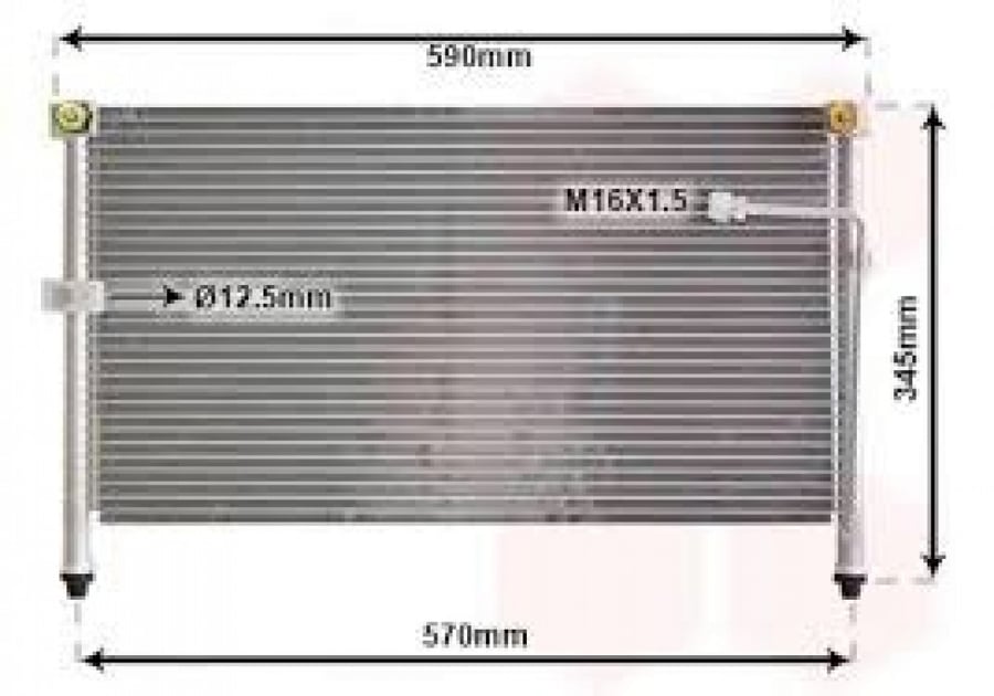 CONDENSER MAZDA 626 VAN WEZEL 94-96 No 12882K  كوندنسر مازدا فان 626