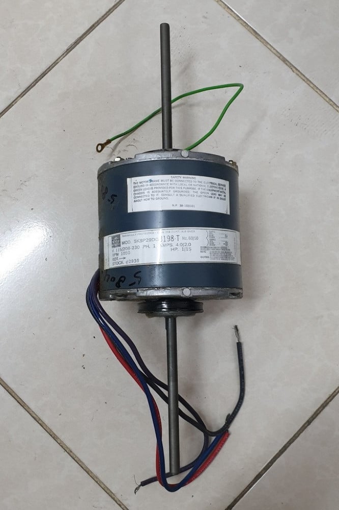 AC AIR CON MOTOR GE 1-15 HP 5KSP29DG3198-T No 05804A  ماطور مكيف جنرال