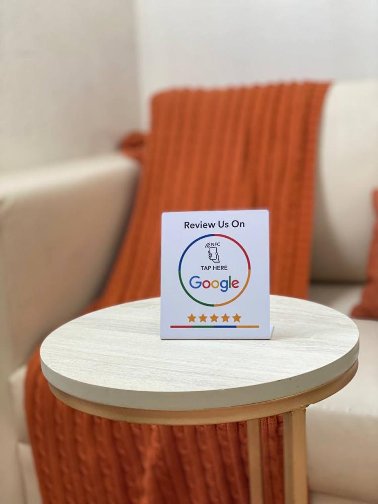 جميل NFC™ ستاند تقييمات Google -  أبيض